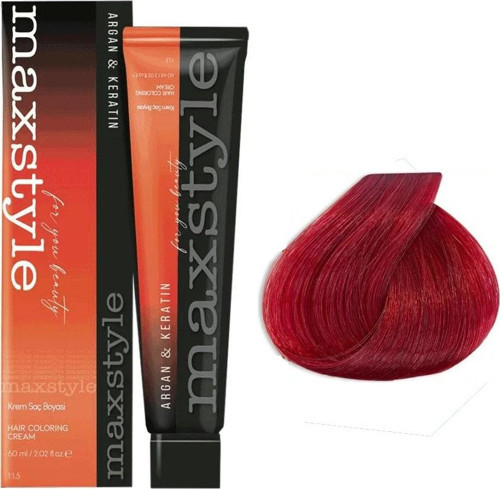 Argan Keratin Saç Boyası 66.46 Çilek Kızılı x 6 Adet + Sıvı oksidan 6 Adet