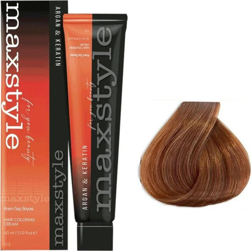 Argan Keratin Saç Boyası 7.34 Karamel x 4 Adet + Sıvı oksidan 4 Adet