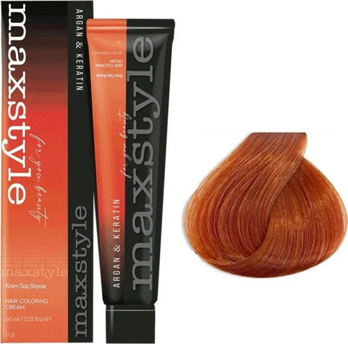 Argan Keratin Saç Boyası 7.44 Yoğun Bakır x 5 Adet + Sıvı oksidan 5 Adet