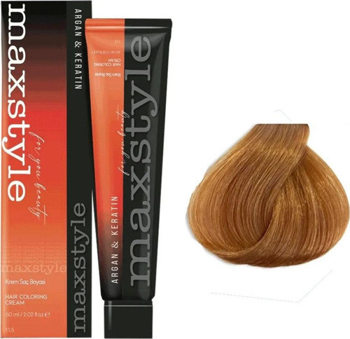 Argan Keratin Saç Boyası 8.34 Açık Karamel x 6 Adet + Sıvı oksidan 6 Adet