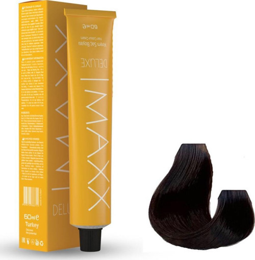 Deluxe Tüp Boya 6.1 Küllü Yoğun Kumral 60 ml x 4 Adet + Sıvı Oksidan 4 Adet