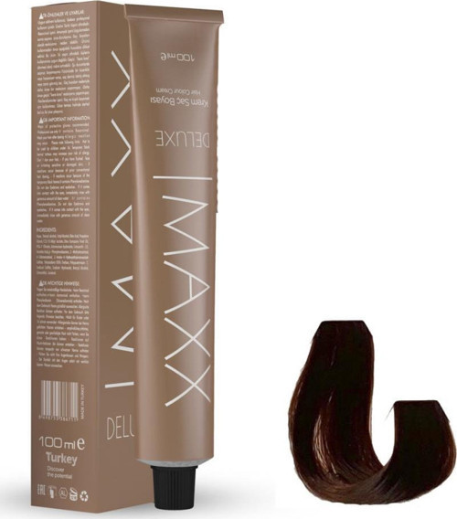 Deluxe Tüp Boya 6.37 Bronz Kahve 60 ml x 4 Adet + Sıvı Oksidan 4 Adet