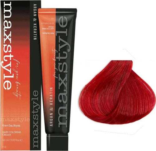 Argan Keratin Saç Boyası Kırmızı x 6 Adet + Sıvı oksidan 6 Adet