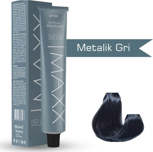 Deluxe Tüp Boya Metalik Gri 60 ml x 4 Adet + Sıvı Oksidan 4 Adet