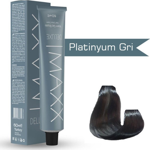 Deluxe Tüp Boya Platinyum Gri 60 ml x 2 Adet + Sıvı Oksidan 2 Adet