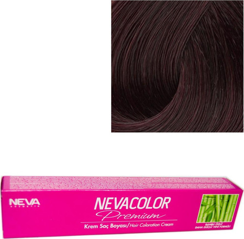 Nevacolor Tüp Boya 3.4 Yoğun Kestane x 4 Adet + Sıvı Oksidan 4 Adet