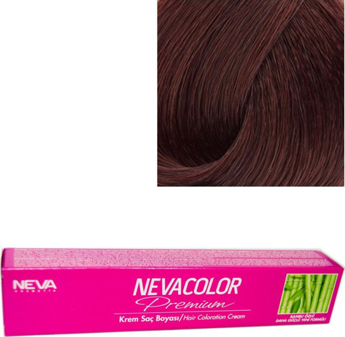 Nevacolor Tüp Boya 5.4 Açık Kestane x 3 Adet + Sıvı Oksidan 3 Adet