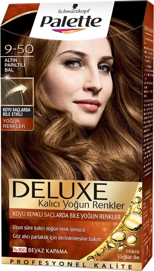 Saç Boyası 9-50 Altın Parıltılı Bal x 4 Adet