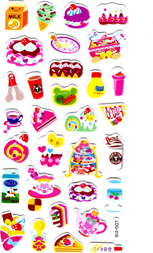 Sticker Kabartmalı Stiker Defter, Planlayıcı Etiket (Ldg018)-17x9 cm - Kek Pasta