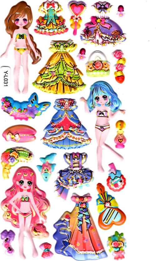 Sticker Kabartmalı Stiker Defter, Planlayıcı Etiket (limyl-031)-17x9cm- Renkli Model Giydirme