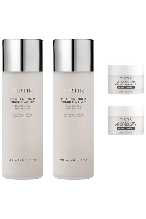 Milk Skin Toner ve Ceramic Cream Light Cilt Bakım Seti 2x200ML + 2x15ML