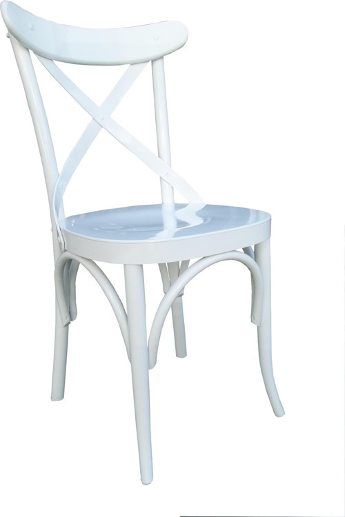 Sandalye 12370 Çapraz Kayın RETRO Ayak Babyface kumaş Döşeme Parlk Beyaz El Yapım