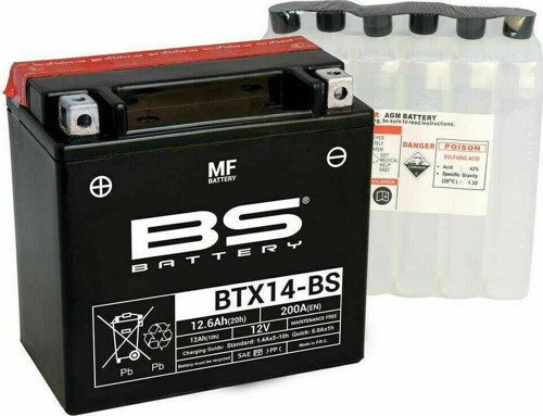 Bs Btx14-Bs 2006-2010 Piaggio MP3 250 Uyumlu Akü Sulu Akü