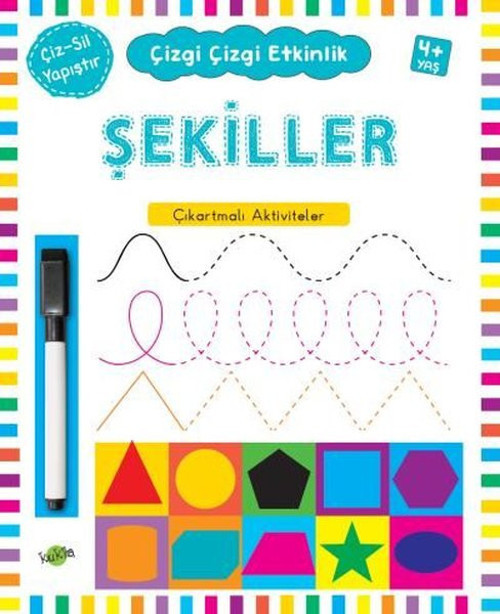 Şekiller Çıkartmalı Aktiviteler 4 Yaş Çizgi Çizgi Etkinlik