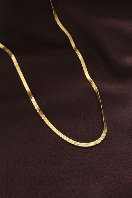 Altın Sarı Gold Renk 60 cm. Kadın Zincir Kolye