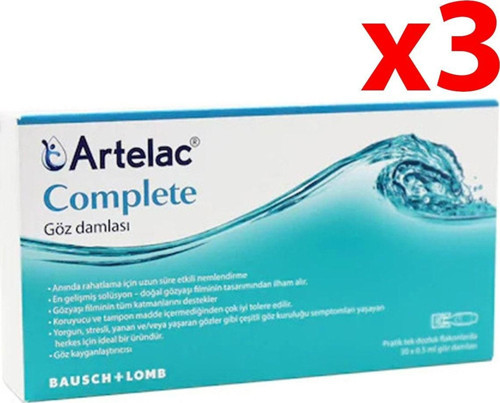 Bausch&Lomb Artelac Complete Göz Damlası %0.24 0.5Ml | 30 Flakon 3 Adet