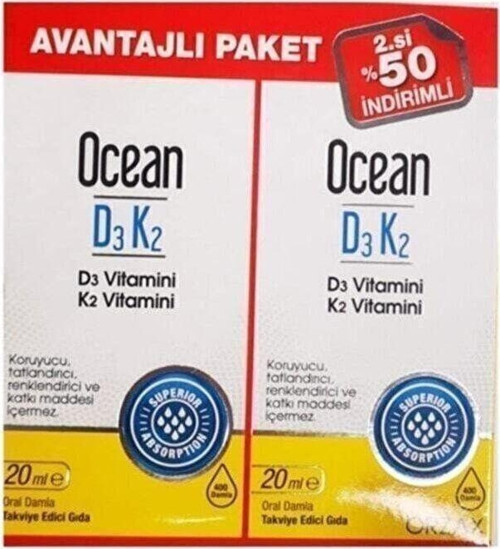 Orzax D3 K2 20 Ml Takviye Edici Gıda Avantajlı Paket