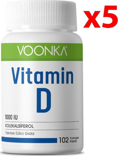Voonka Vitamin D 1000 Iu 102 Kapsül - 5 Adet