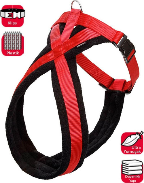 Göğüs Tasma Ymş. Gçl. 70-90 Cm Siyah-Kırm.
