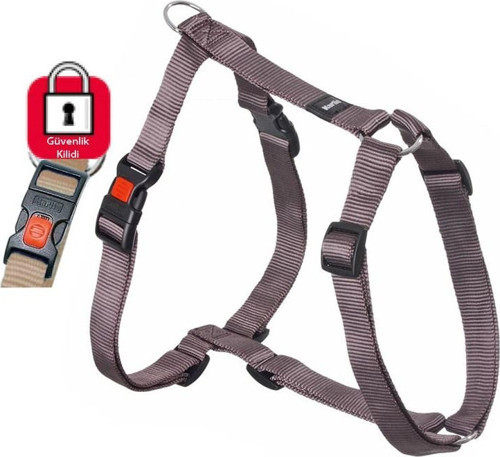 Kilitli Göğüs Tasma M 45-70Cm Gri