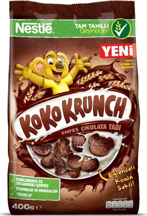 Corn Flakes Koko Krunch Tam Tahıllı Çikolatalı 400 Gr X 3 Adet