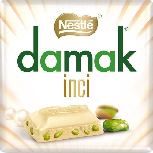 Damak İnci Antep Fıstıklı Beyaz Çikolata Kare 60 Gr X 6 Adet