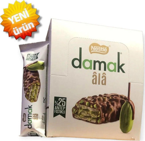 Yeni Damak Alâ Antep Fıstıklı Gofret 30 Gr X 12 Adet