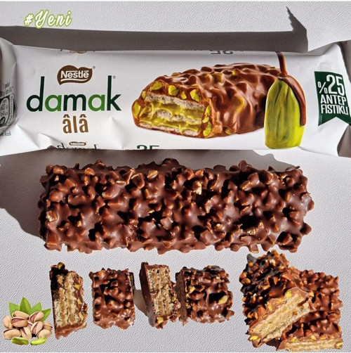 Yeni Damak Alâ Antep Fıstıklı Gofret 30 Gr X 6 Adet