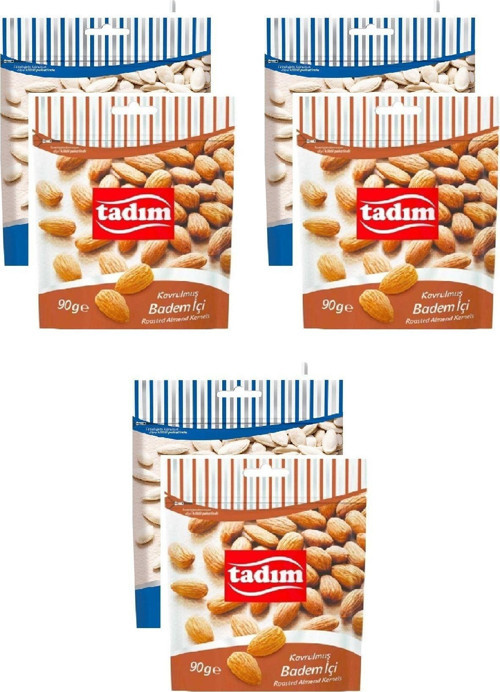 Tuzsuz Kabak Çekirdeği 80 Gr X 3 Adet Kavrulmuş Badem Içi 90 Gr X 3 Adet