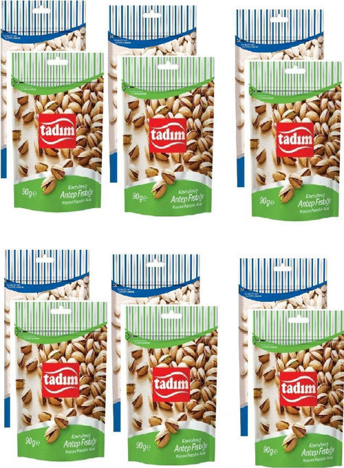 Tuzsuz Kabak Çekirdeği 80 Gr X 6 Adet Antep Fıstığı 90 Gr X 6 Adet