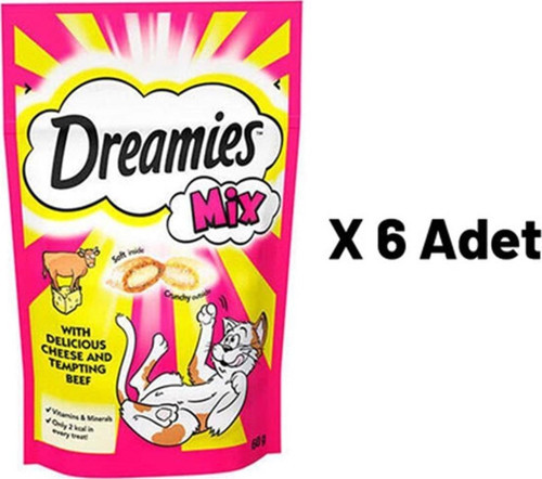 Mix Sığır Etli Yavru ve Yetişkin Kedi Ödülü 60 Gr 6'lı