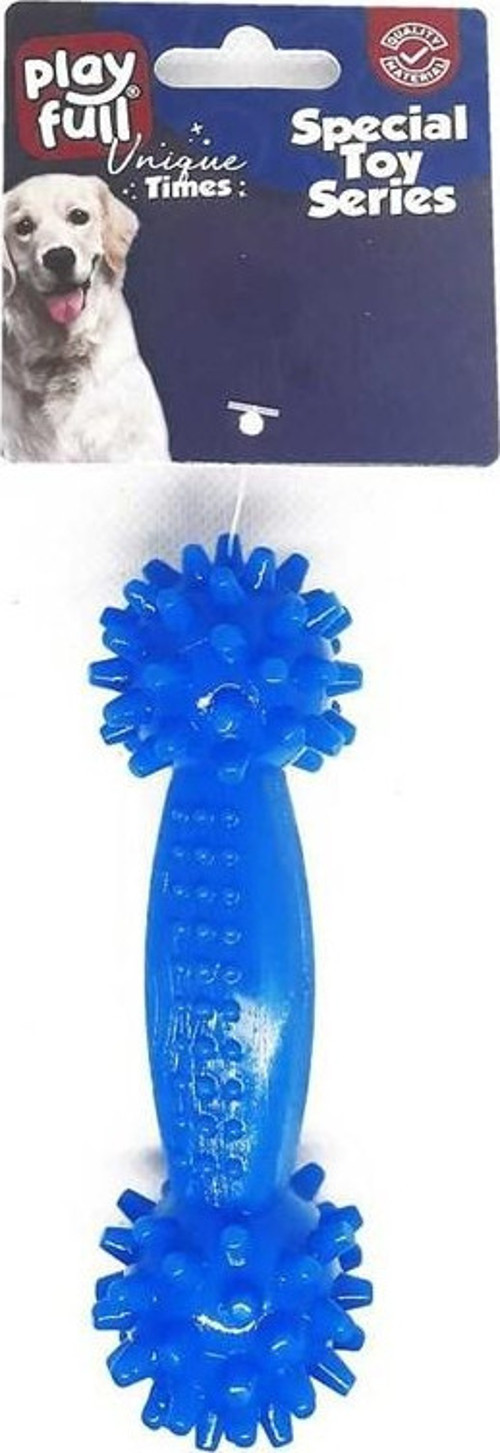 Dumbell Şeklinde Tırtıklı Plastik Köpek Oyuncağı 12x4 Cm