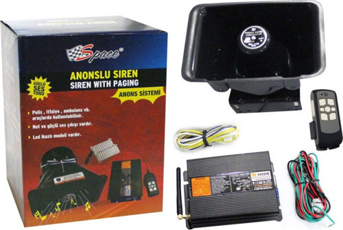 Mikrofonlu Uzaktan Kumandalı (13 Sesli) Siren / Sssr40