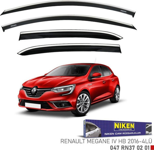 Renault Megane 4 Hb Kromlu Cam Rüzgarlığı Niken 2016+