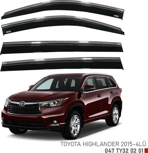 Toyota Highlander Kromlu Cam Rüzgarlığı Niken 2015+