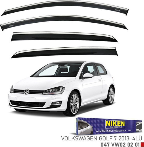 Vw Golf 7 Cam Rüzgarlığı Kromlu 2013