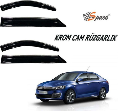 Citroen Celysee Krom Cam Rüzgarlığı 2014-2021 /Caru422