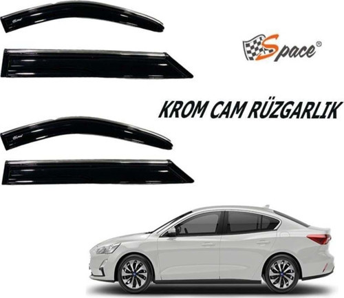 Ford Focus Krom Cam Rüzgarlığı 2019-2021/ Caru419