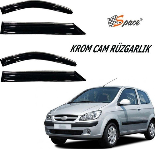 Hyundai Getz Krom Cam Rüzgarlığı 1.2Mm 2002 4'Lü / Caru447
