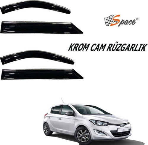 Krom Cam Rüzgarlığı 1,2Mm Hyundai İ20 2014 4'Lü / Caru437
