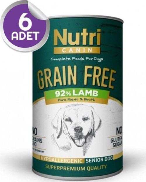 Lamb Tahılsız Kuzulu Yaşlı Köpek Konservesi 400 gr 6 Adet
