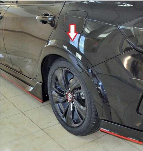 Honda Civic Fc5 Uyumlu Arka Çamurluk Kabartma Dizayn A 2016-20