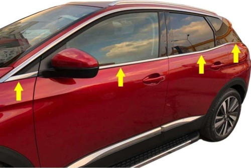 Peugeot 3008 Cam Alt Çıtası Kromu Nikelajı 8 Parça 2016+