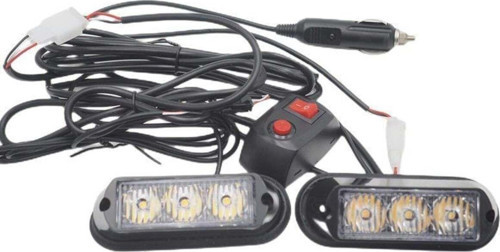 Çakar Lamba 3X2 Led 12W 12-24V Sarı-Mavi / Lapa197-1