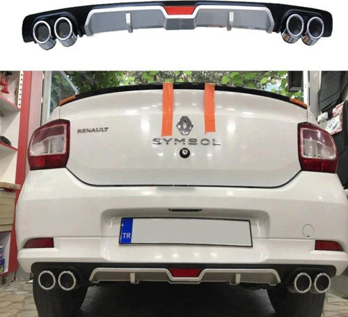 Renault Clio Symbol Difüzör Arka Tampon Eki 4 Egzoz Çıkışlı 2013+