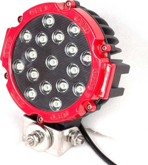 Off Road Sis Lambası Ledli 51Watt 17 Ledli Kırmızı 4X4