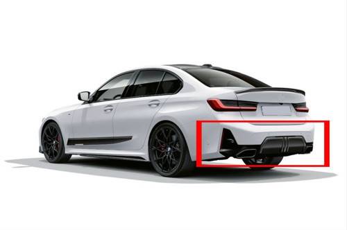 Bmw G20 Lci 3.40 Arka Difüzör Ve Egzoz Ucu Seti Siyah 2022+
