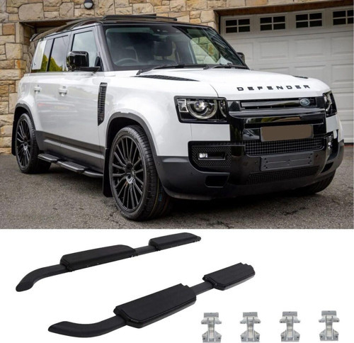 Lr Defender Yan Basamak Koruma 90 Kasa Full Siyah 2020+