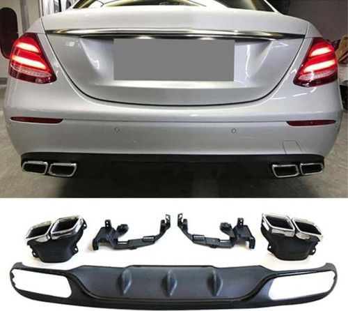 Mercedes W213 E63 Arka Tampon Difüzör Normal Tampon Uyumlu 2016 / 2019
