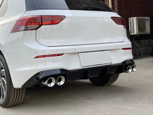 Volkswagen Golf 8 ''R'' Difüzör (Piano Black) - 4 Egzoz (Life,Style,İmpression Paket İçin)